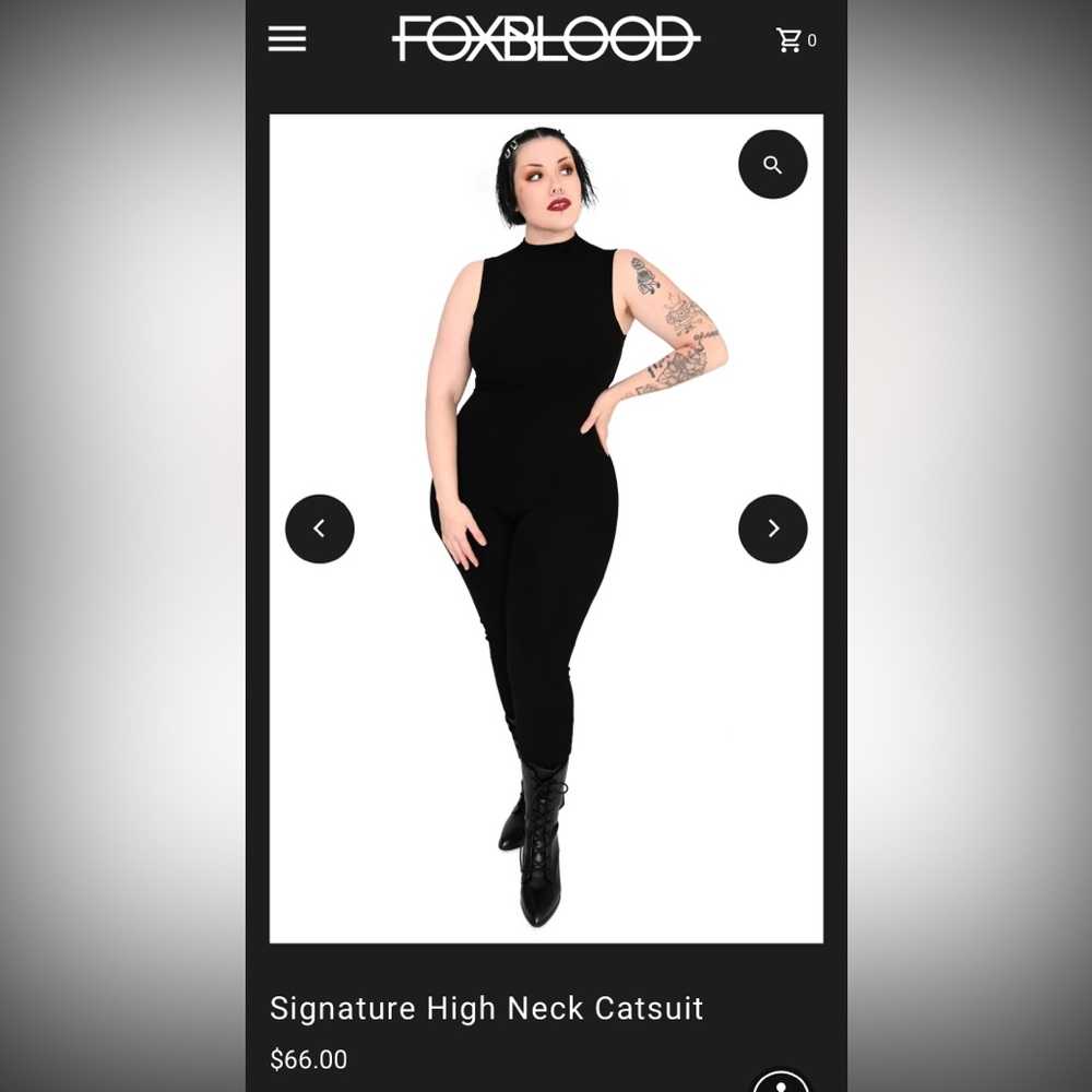 Foxblood High Neck Catsuit